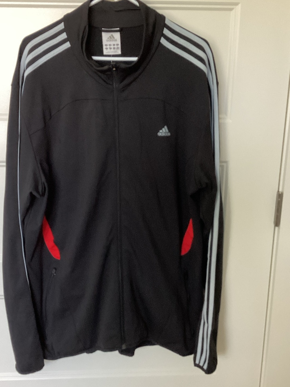 adidas Black Performance Jacket with Red Accents